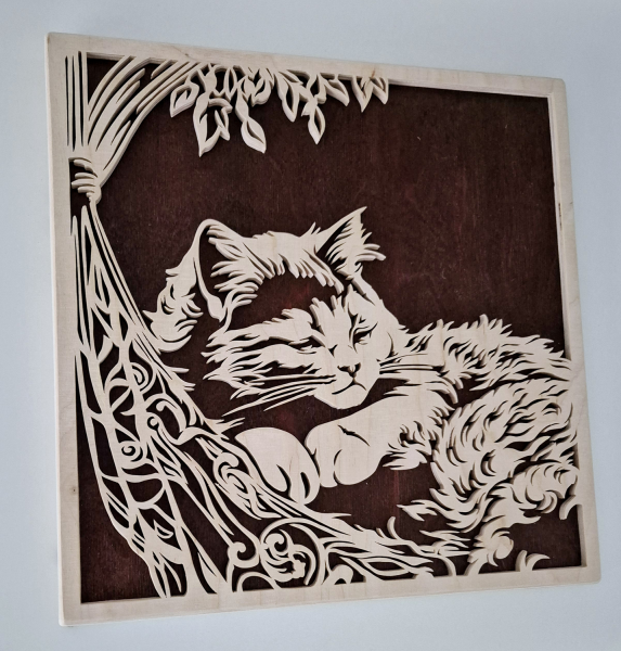 Wandbild Katze schlafend